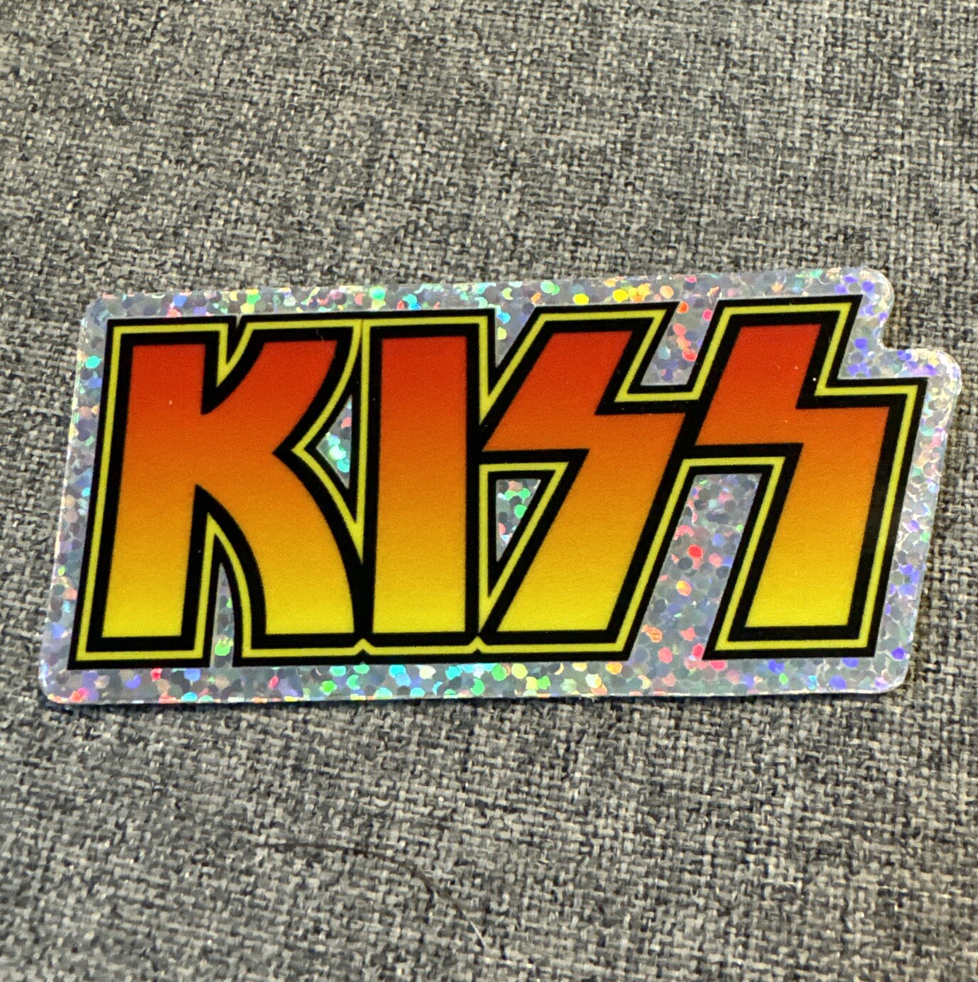 Rare 3″ Sparkle KISS Sticker Decal Rock Roll
