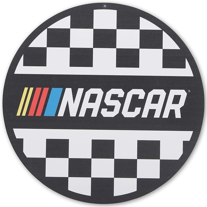 NASCAR Checkered Round Sticker Decal Laptop Wall Mirror Tumblr Locker