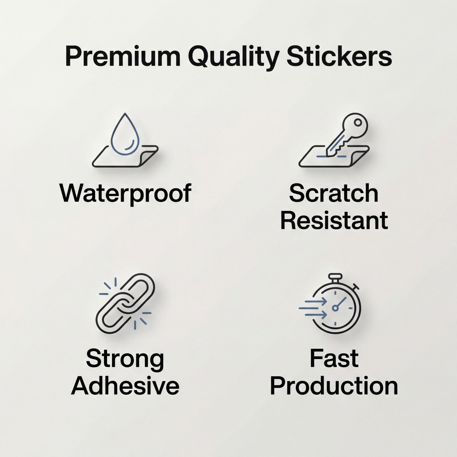 Custom Logo Vinyl Stickers Waterproof Die Cut Labels Decals Any Size Shape USA