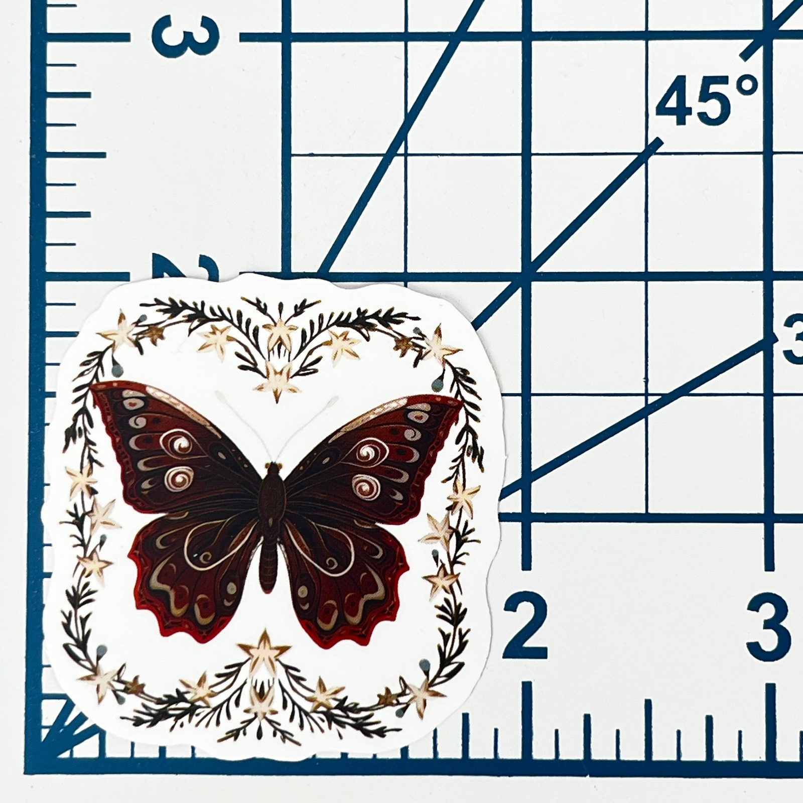 Celestial Star Butterfly Vinyl Sticker Vintage Insect Journal Laptop Scrapbook