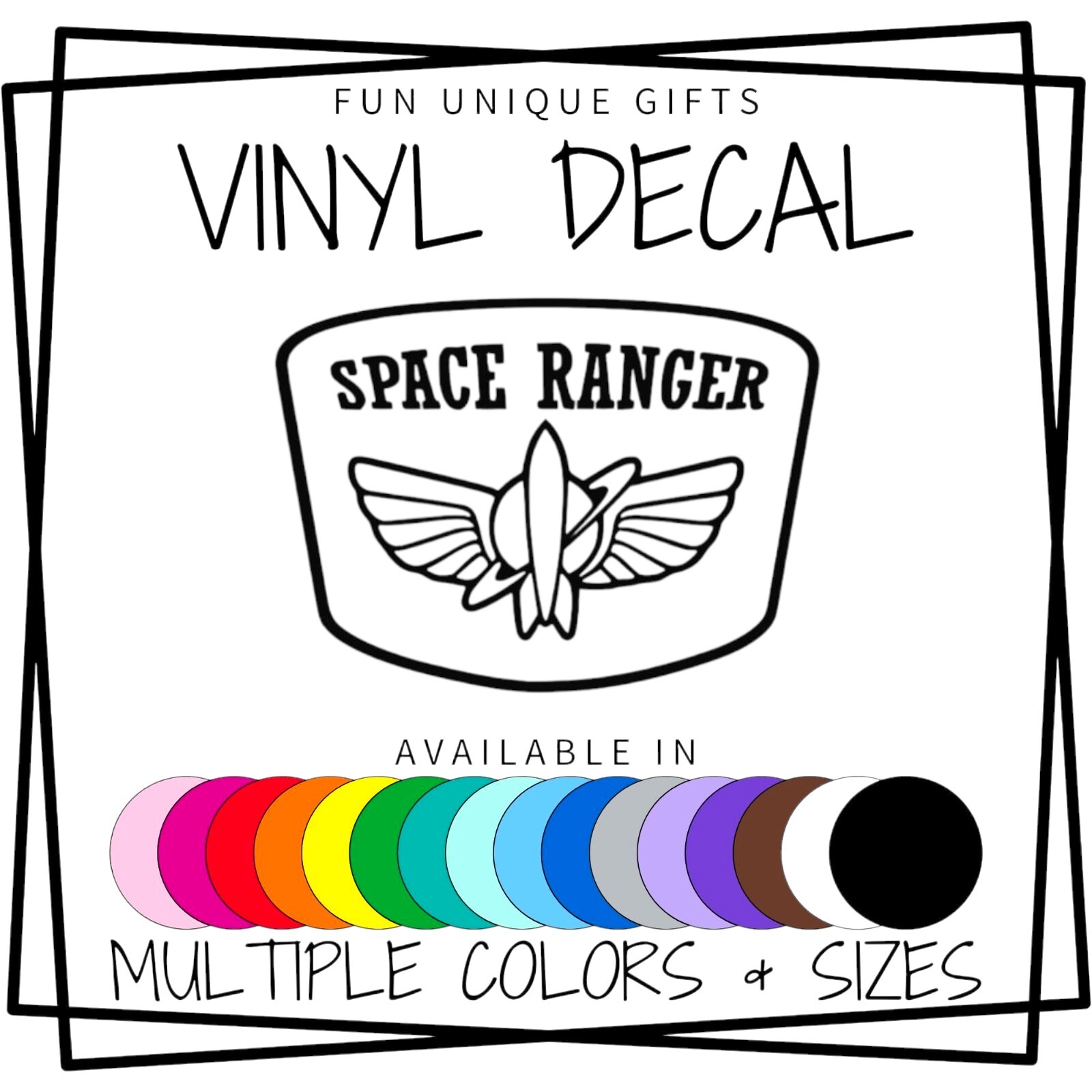 Space Ranger Vinyl Decal Sticker -Multiple Colors & Sizes- FREE SHIPPING