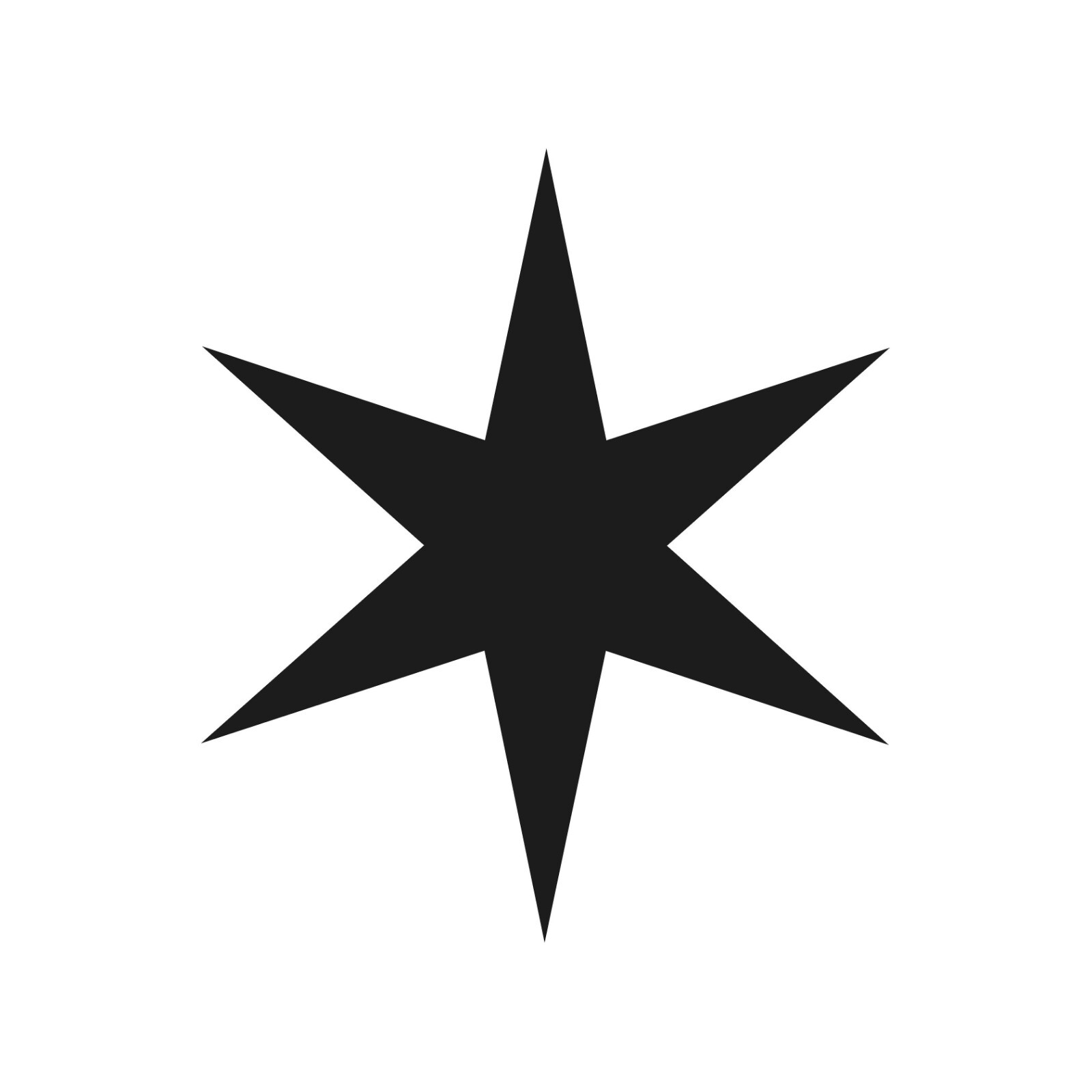 6 Point star Vinyl Decal Pointy star shape symbol Sticker