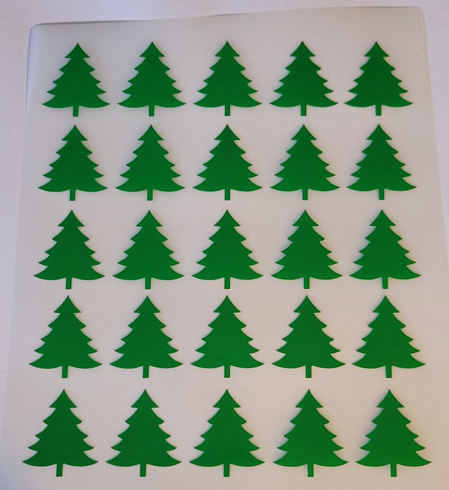 25 Christmas Tree Stickers, Vinyl Sticker , 1″ tall, Winter, Holiday, Christmas