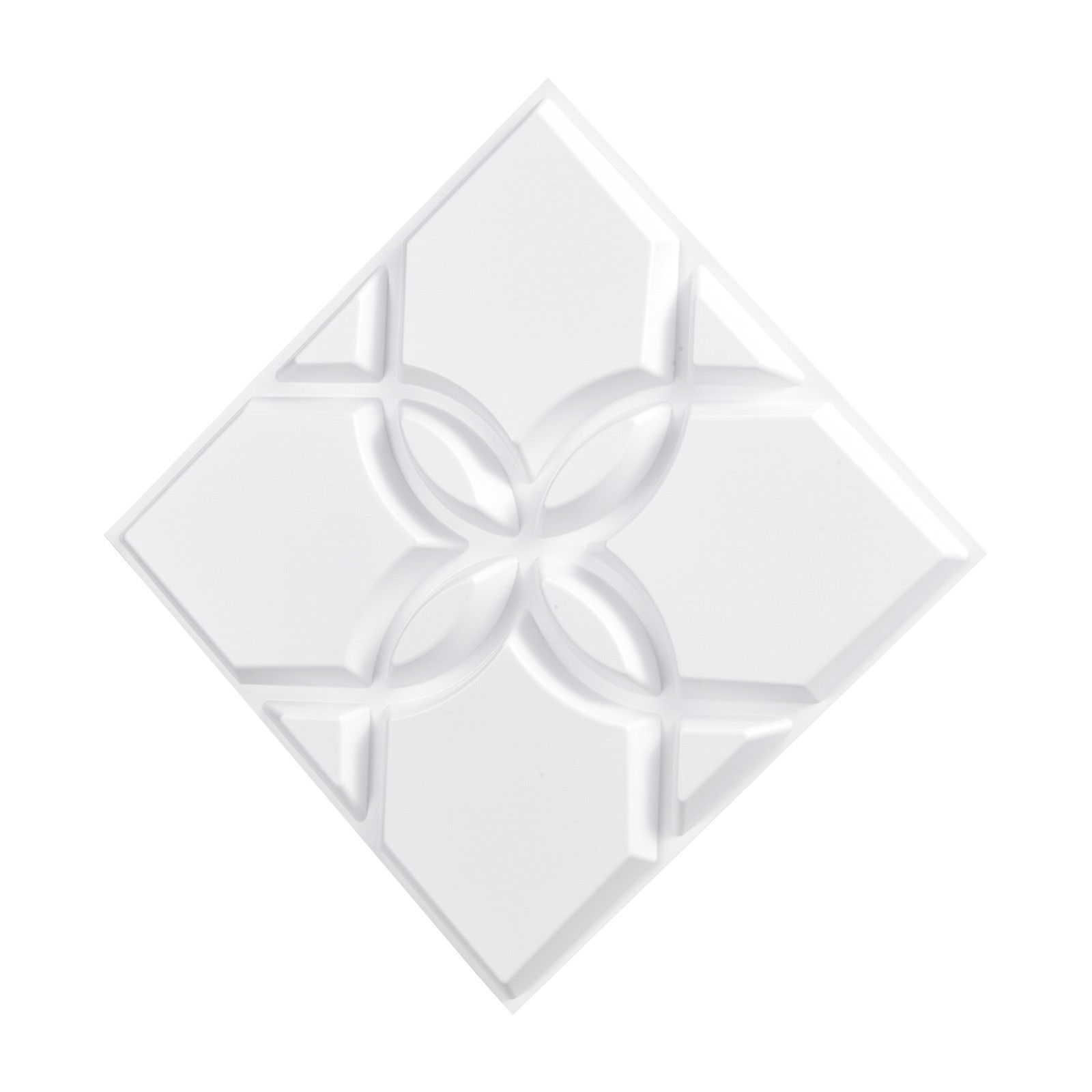 Uimoso 33-Pack 3D PVC Wall Panels,11.81”x11.81”, 32 Sq.Ft,Floral Design, White