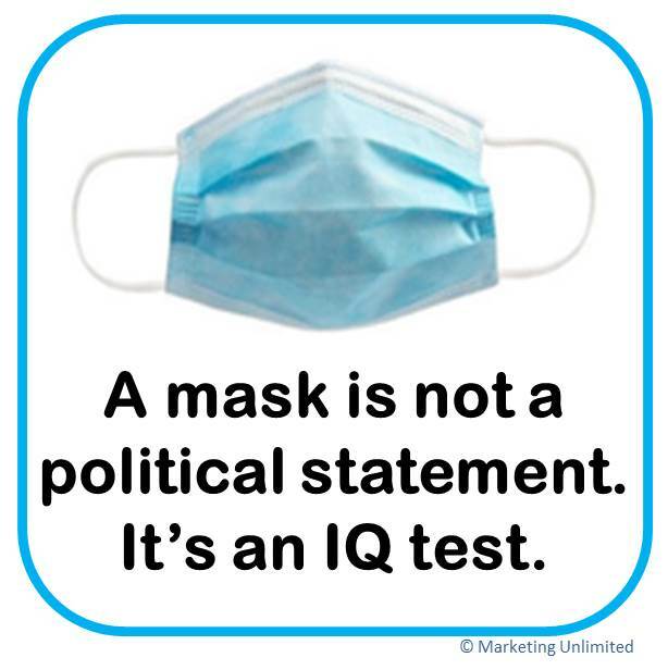 WEAR A MASK STICKER [4″x4″] FACE MASK VINYL BUMPER STICKER / WINDOW – POLITICAL