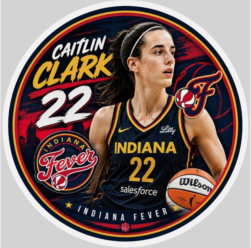 Caitlin Clark Indiana Fever Decal Sticker Basketball Car Truck window Wall