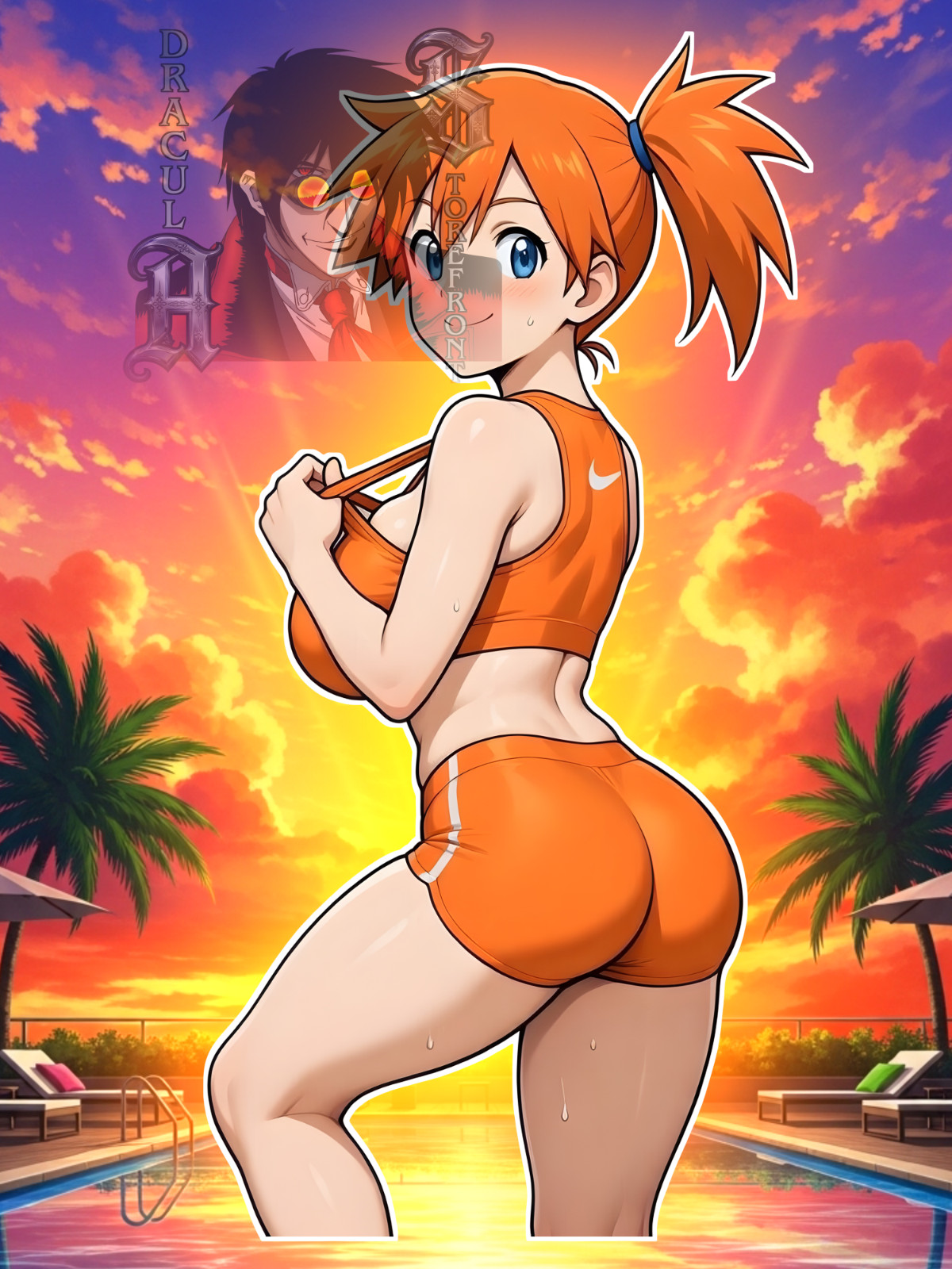 Adult Anime Waifu Pokemon Misty/ Kasumi 6″ Vinyl Sticker
