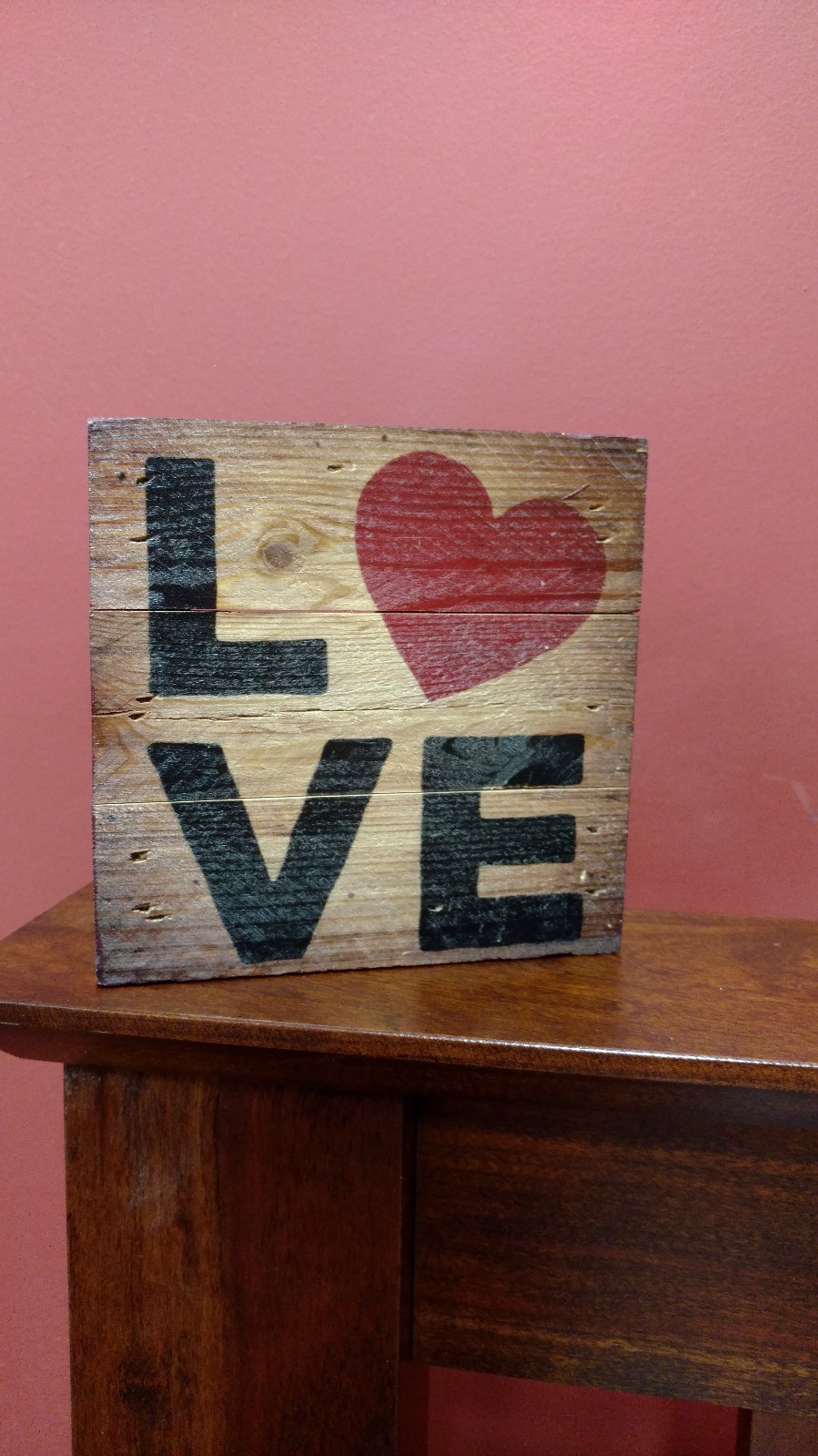 New!! Cute Wooden standing rustic LOVE motto