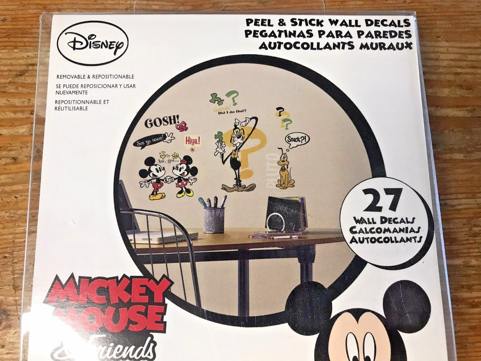 Disney Wall Graphics Mickey Minnie Mouse Goofy Kids Room Decals New Sticker Set