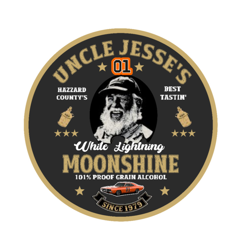 Dukes of Hazzard’s (Uncle Jesse’s Moonshine) 4″ Handmade Vinyl Decal Vehicle 26