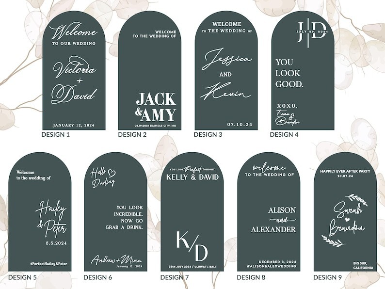 Custom Wedding Mirror Decal, Personalized Sign, Personalized Vinyl Sticker