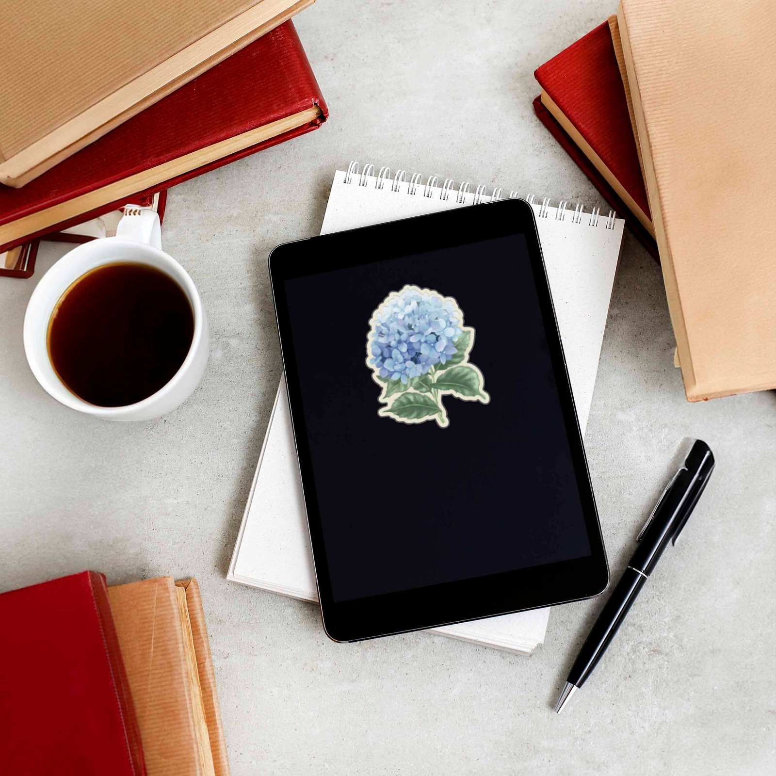 Mini Hydrangea Sticker for Plant Lovers – Nature Decal for Water Bottle & Laptop