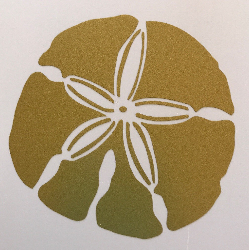 Shell Sticker – Sand Dollar Beach Seashell Ocean Islands Tropical Waves