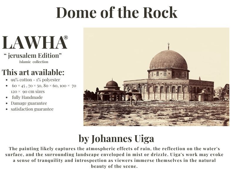 Large Floating framed canvas Jerusalem photo, Dome of the Rock Al-Aqsa Mosque