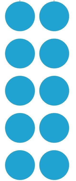 1.5″ Light Blue Round Label Dots Stickers Color Coding Inventory 1.5 Inch Dot