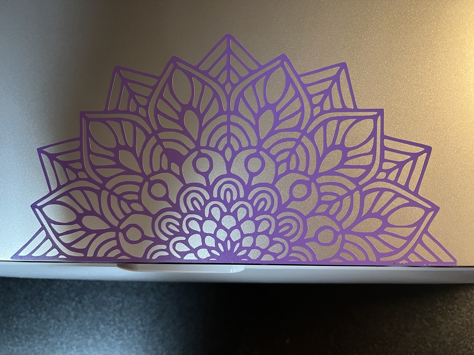 Mandala Half Flower Removable vinyl decal sticker, Home Room Wall Decor 8×4”