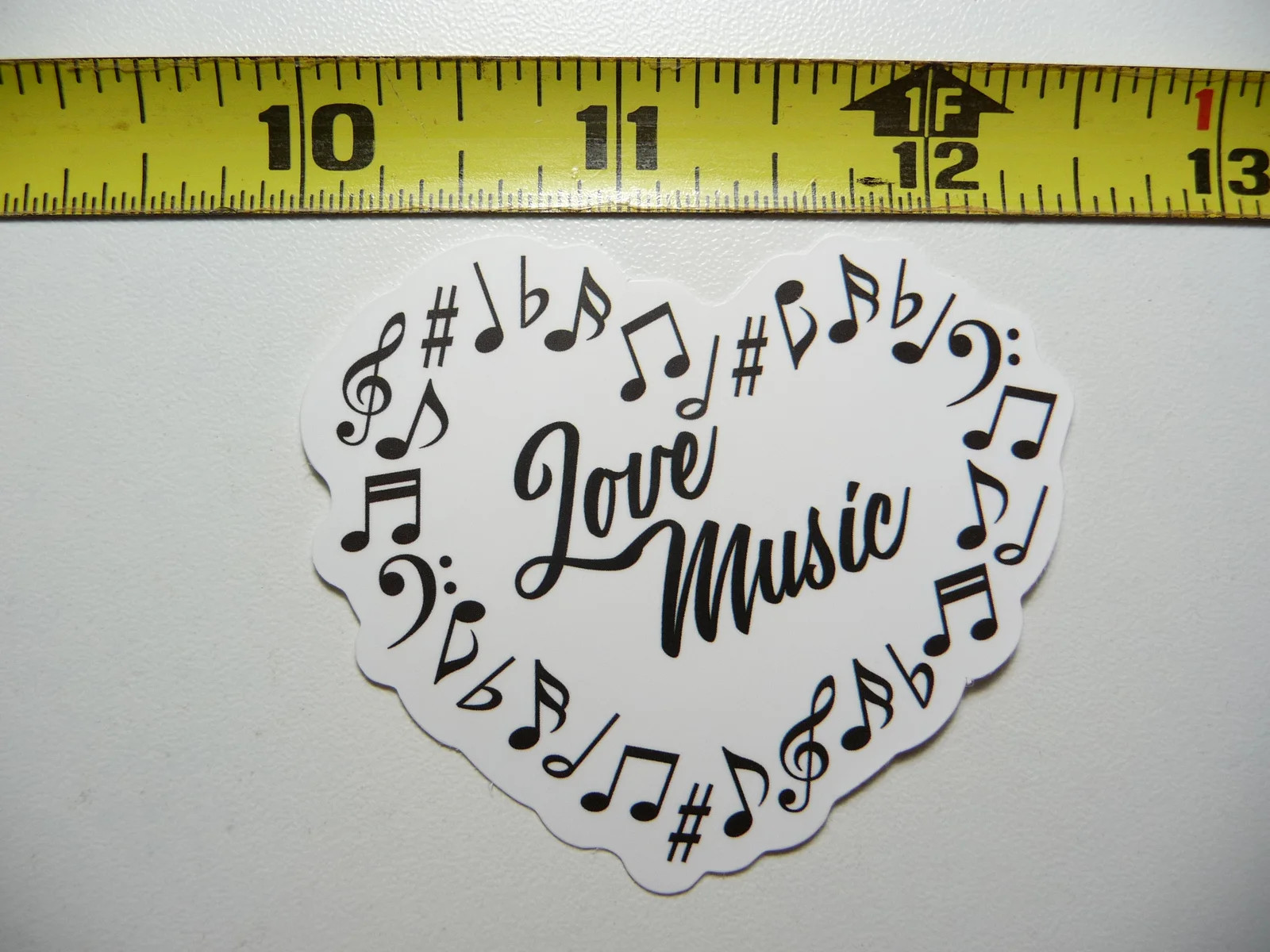 HEART LOVE MUSIC NOTES SMALL STICKER DECAL BAND SONGS MUSICIAN FUNNY