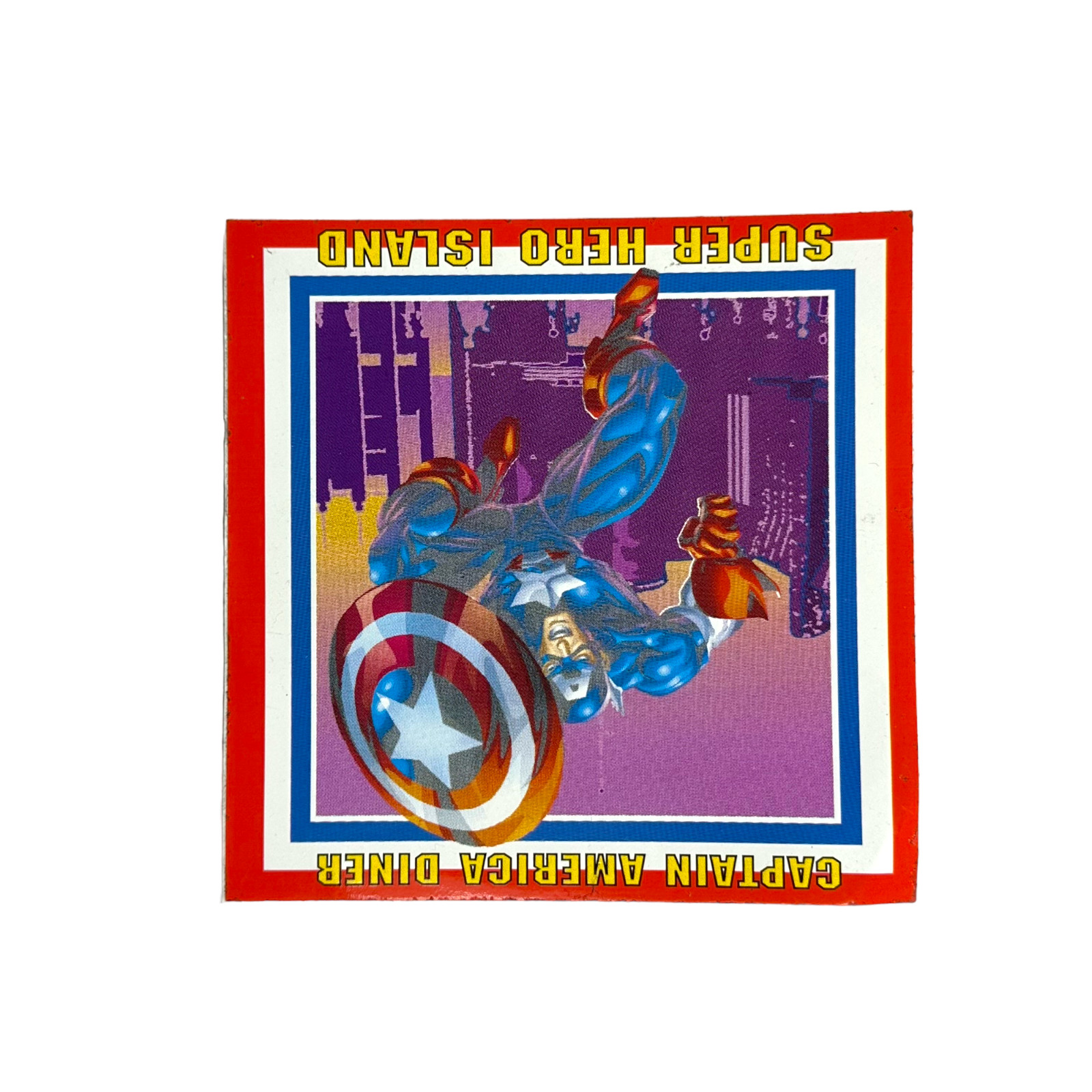 Universal Studios Marvel Super Hero Island Captain America Diner Sticker