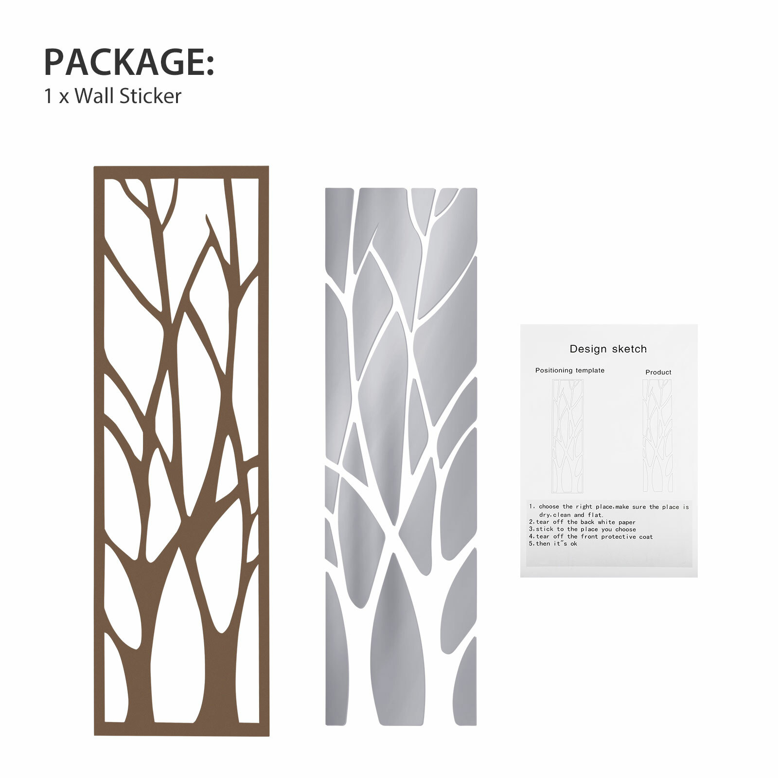3D DIY Mirror Art Removable Wall Stickers Acrylic Mural Decal Home Bedroom Decor