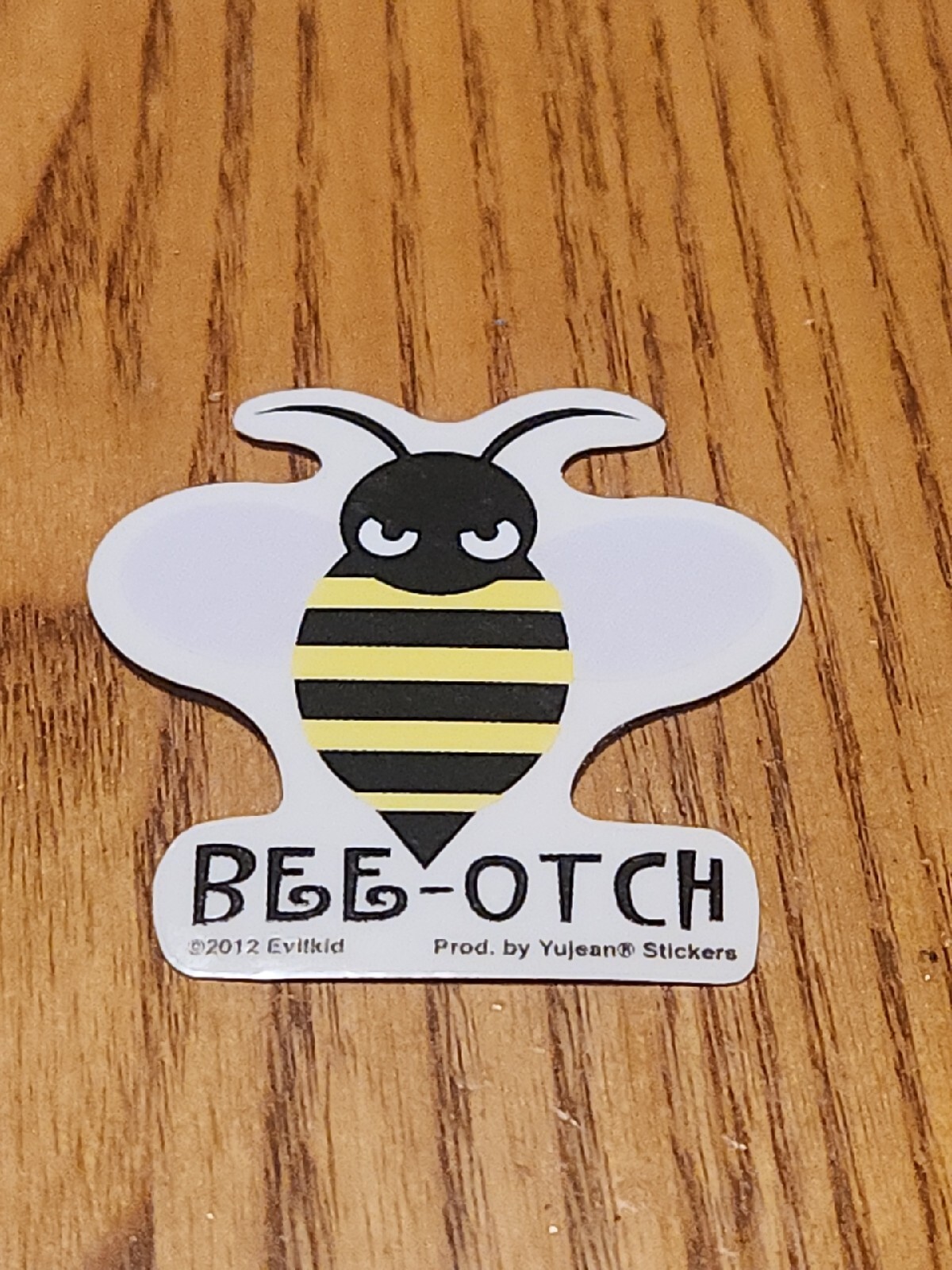Evilkid Famous Bee-Otch Mini 2.25″x2.25″ Vinyl Die-Cut Window Sticker Decal