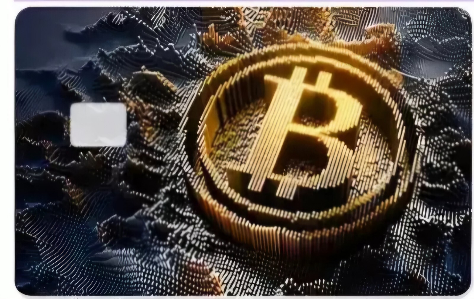 Bitcoin Credit Card Cover Sticker Skin Precut Small Chip Debit Bank