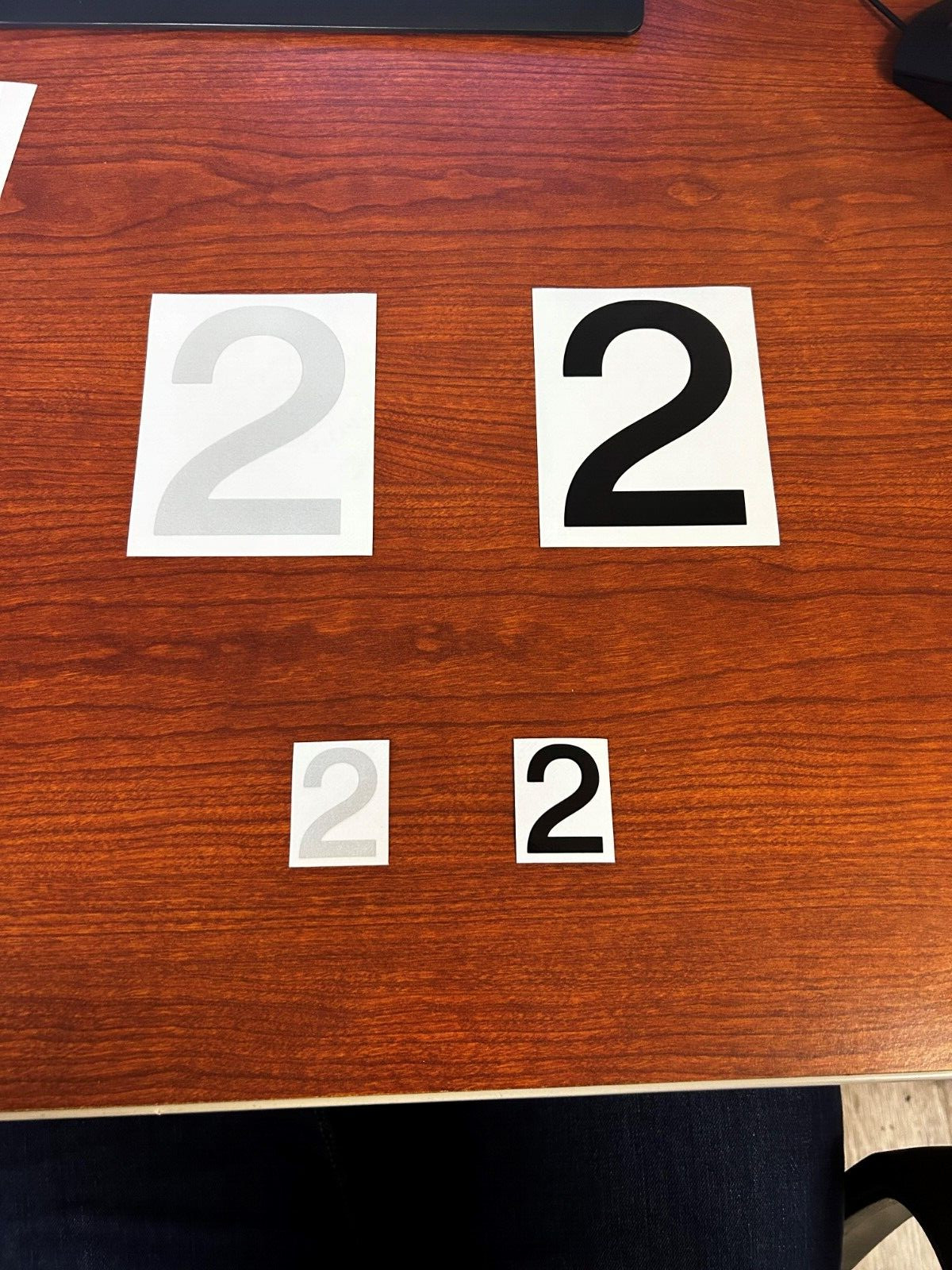 3M Reflective Numbers – 1.5″ and 4″ Sizes – Black and White Variations