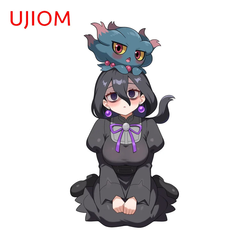 UJIOM Waifu vestibulec Anime Girl Wall Sticker Amusing Creative Wardrobe Decal