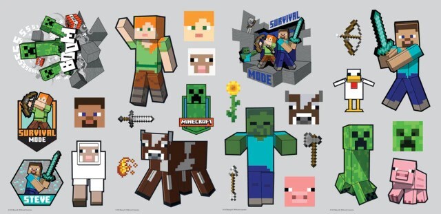 New RMK5366SCS Minecraft Characters Peel & Stick Wall Decals Video Game Stickers