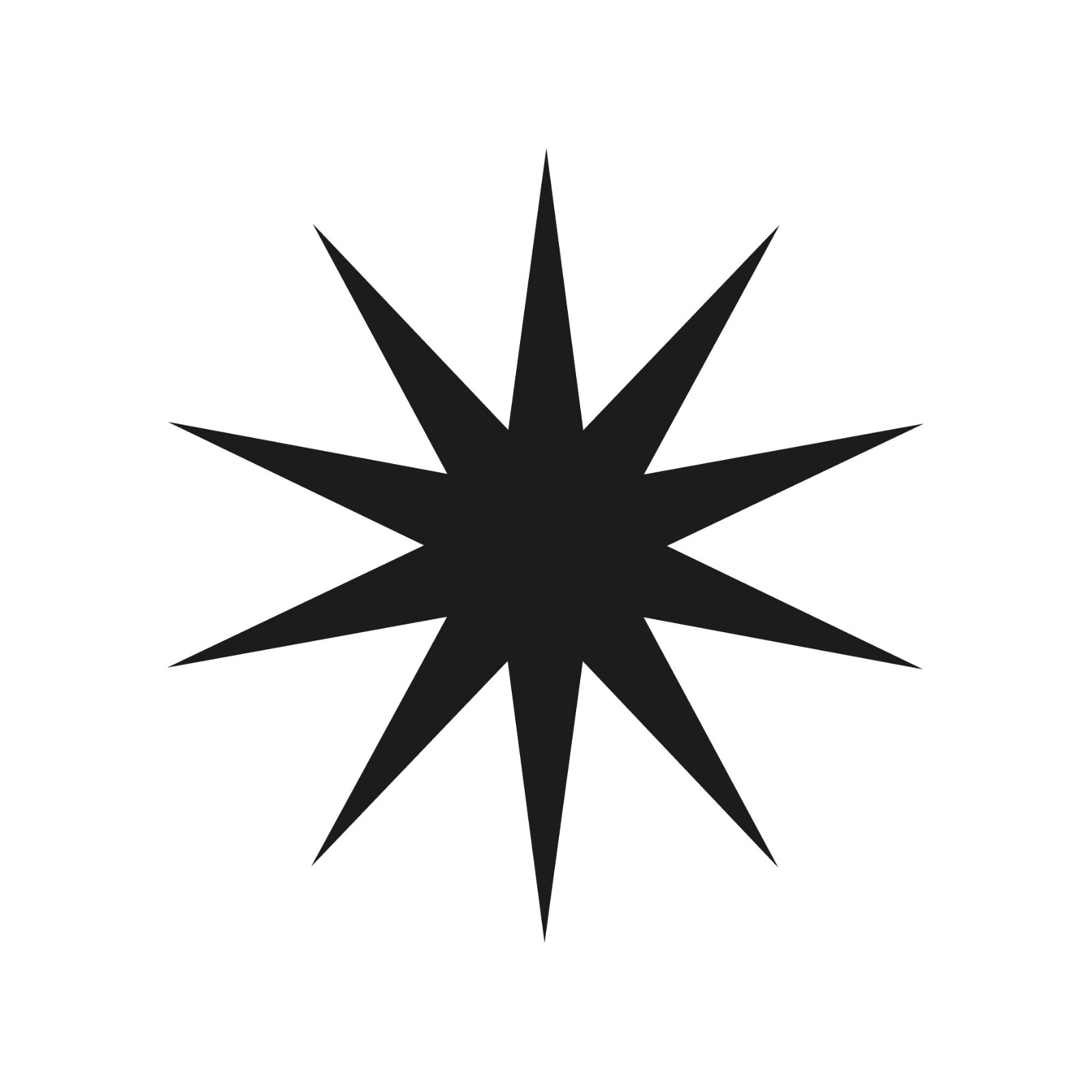 10 Point star Vinyl Decal Pointy star shape symbol Sticker
