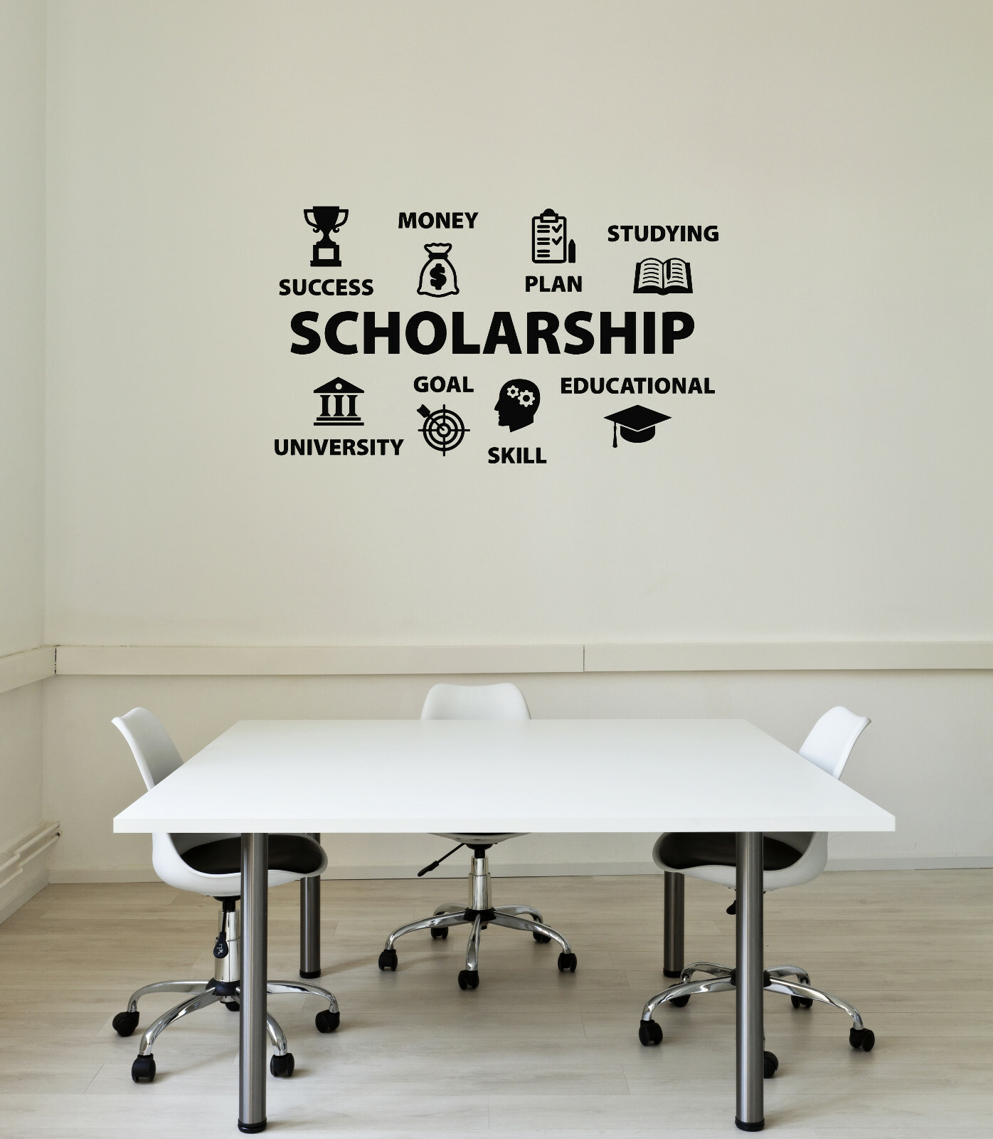Vinyl Wall Decal Scholarship School University Education Stickers (ig5894)