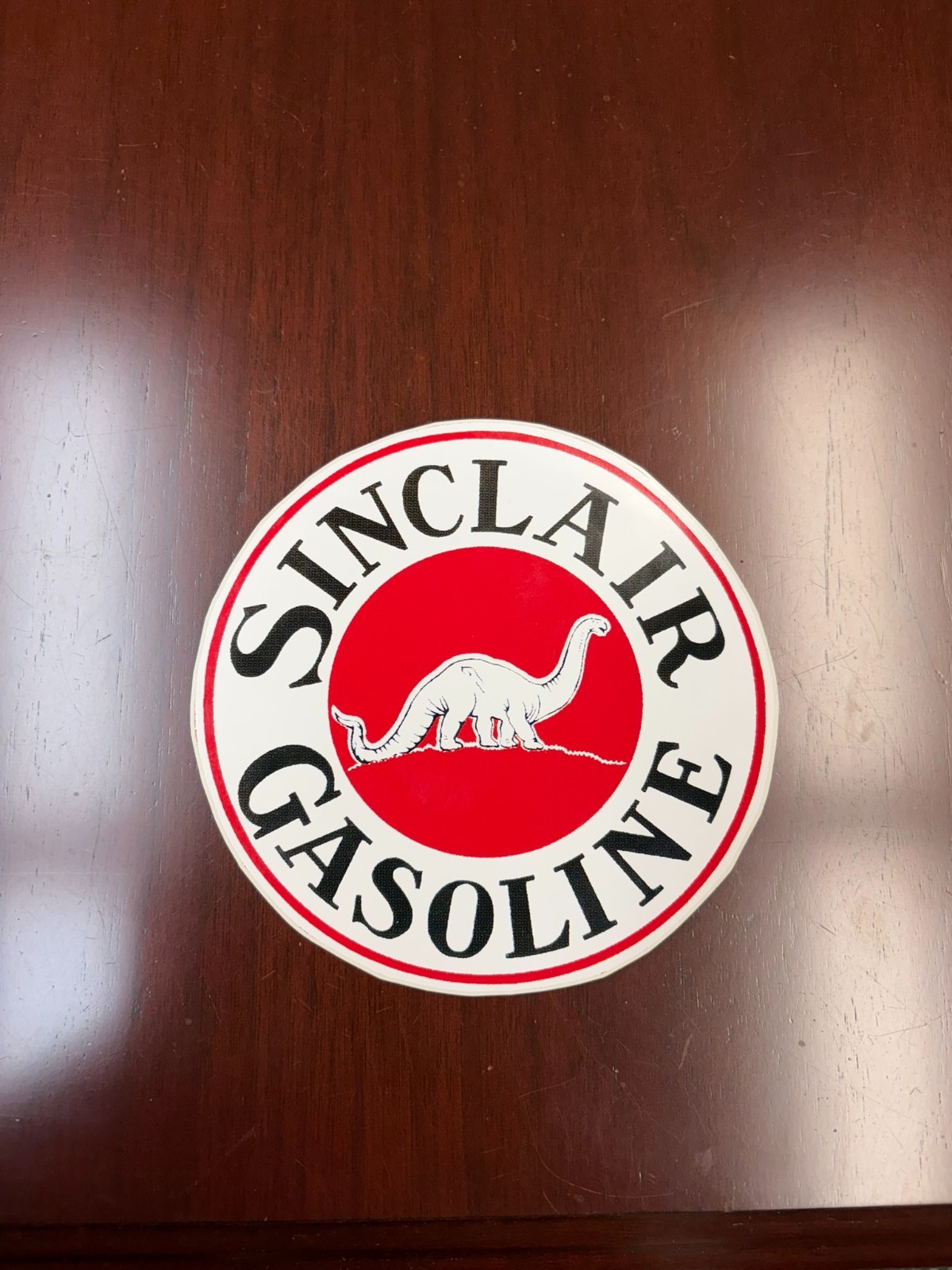 Sinclair Gasoline Sticker 6″ Gas Oil Dinosaur Red White Black