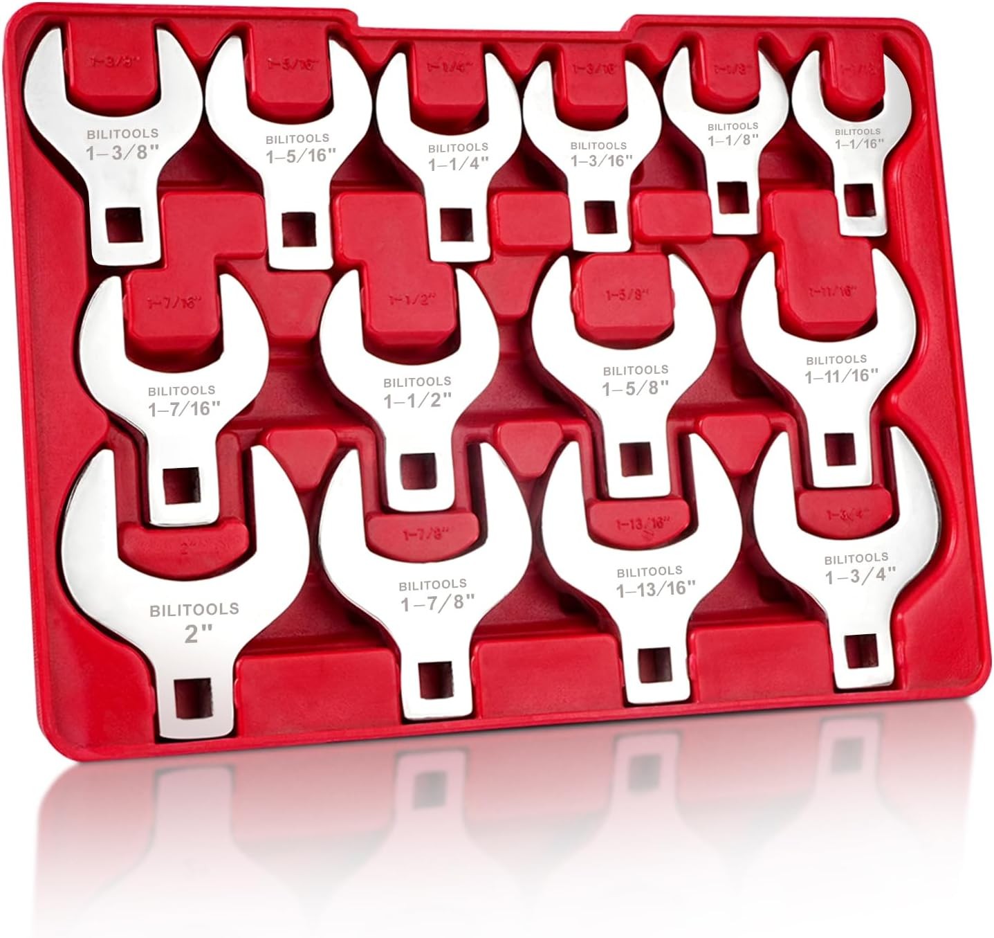 14-Piece Jumbo Crows Foot Wrench Set, 1/2″ Drive Big Crowfoot Wrench, SAE, 1-1/