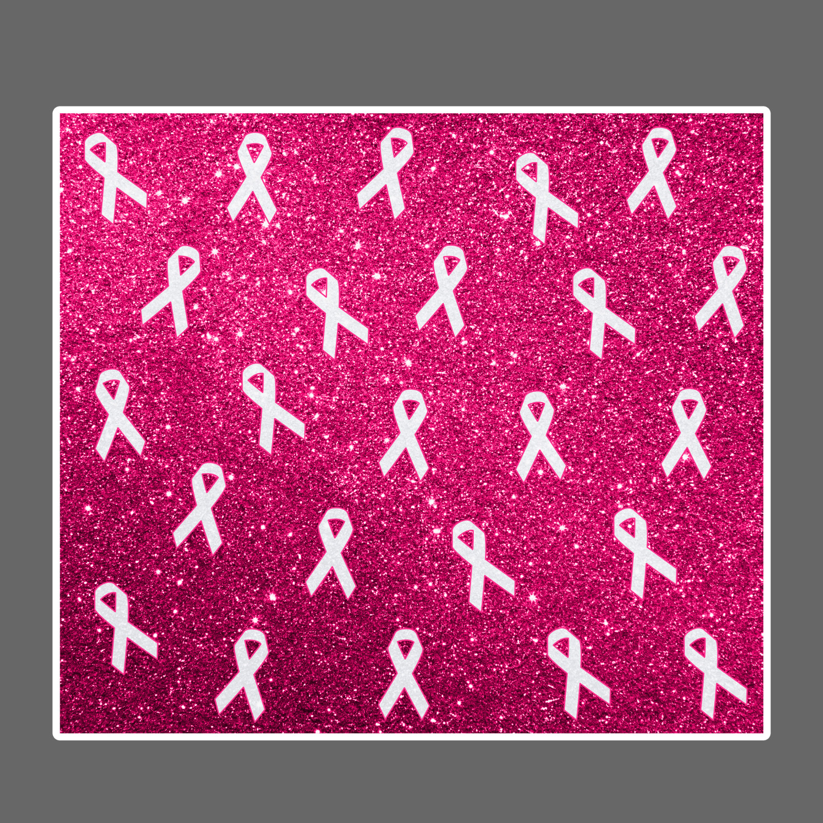 Breast cancer awareness sticker vinyl decal ribbon pink square window laptop