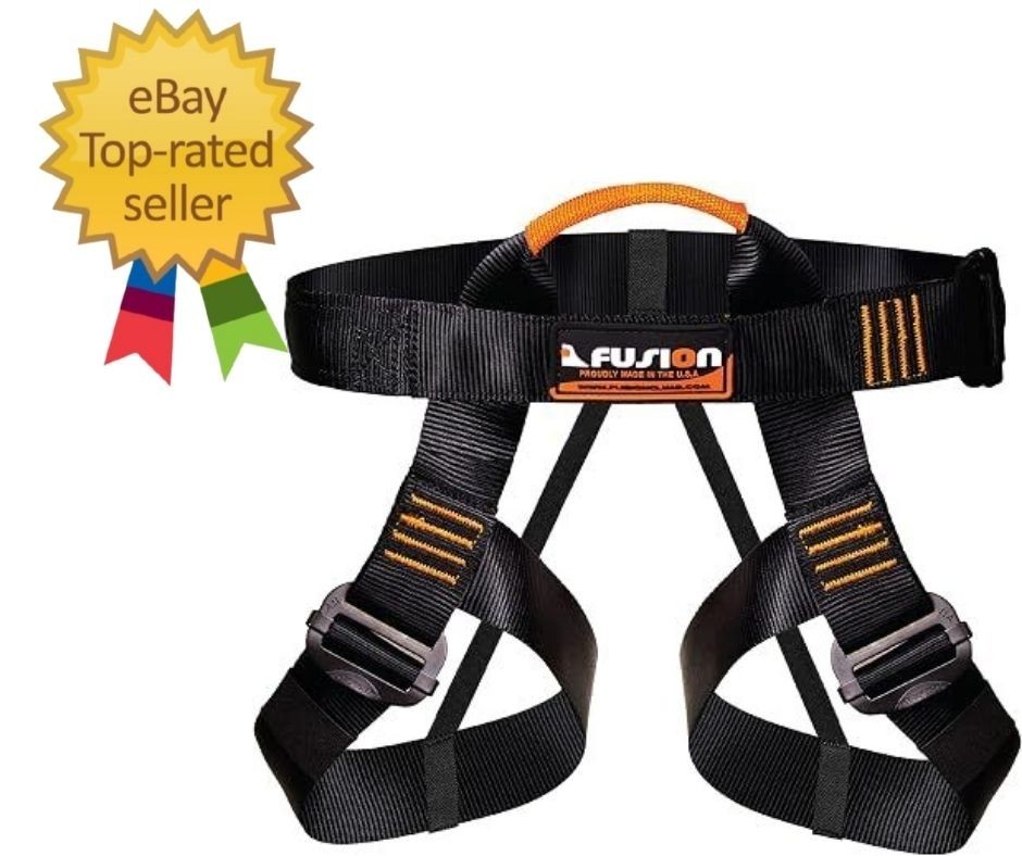 Rock Climbing Harness – ® – (5,000 LBS Rated) Professional Half Body Harness for