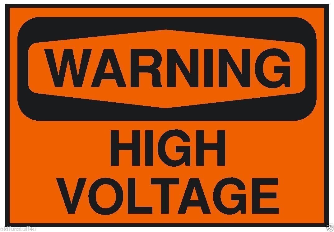 Warning High Voltage OSHA Business Safety Sign Sticker D207