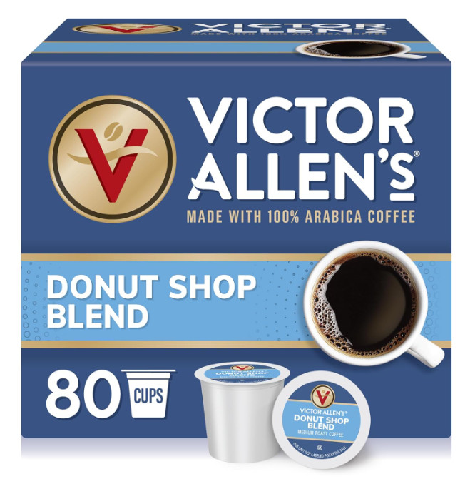 Victor Allen’s Coffee Donut Shop Blend Medium Roast 80 Count Single Serve Pods