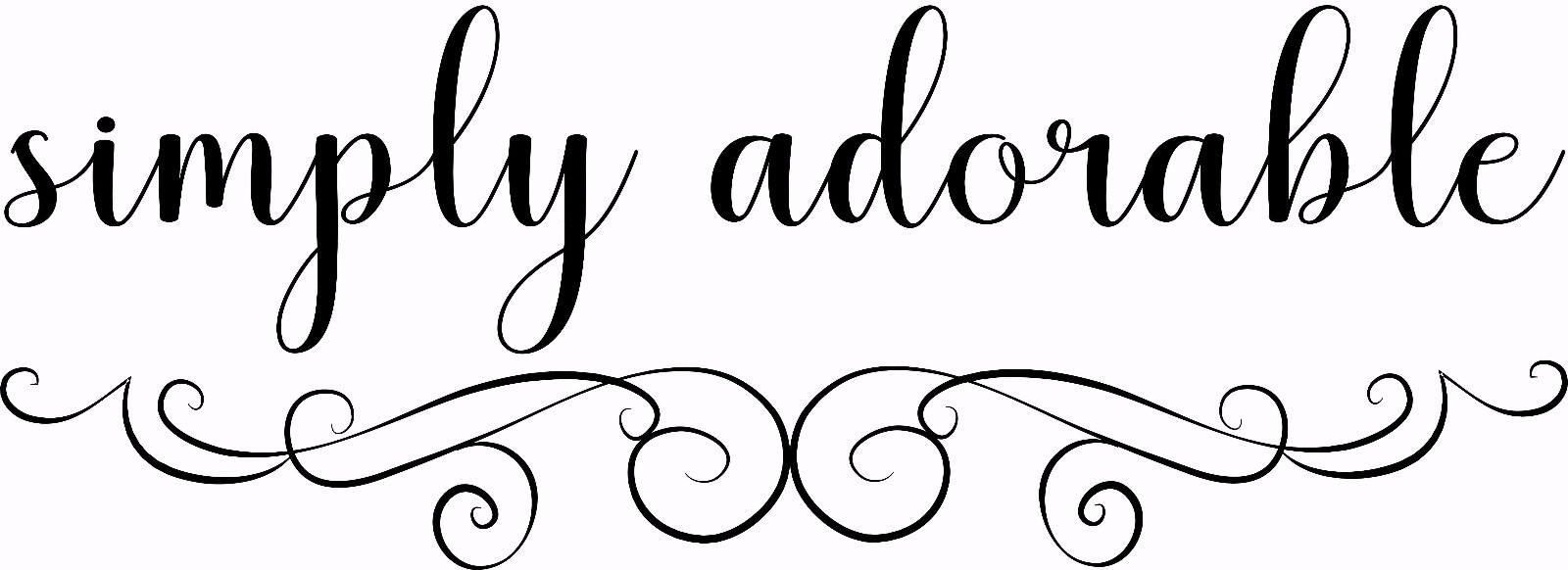 Simply Adorable 8 x 22:Motivational and inspirational Wall Art Decal