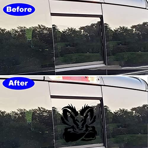 Designs Rear Back Middle Window Vinyl Decal Compatible with 1500 2500 Black