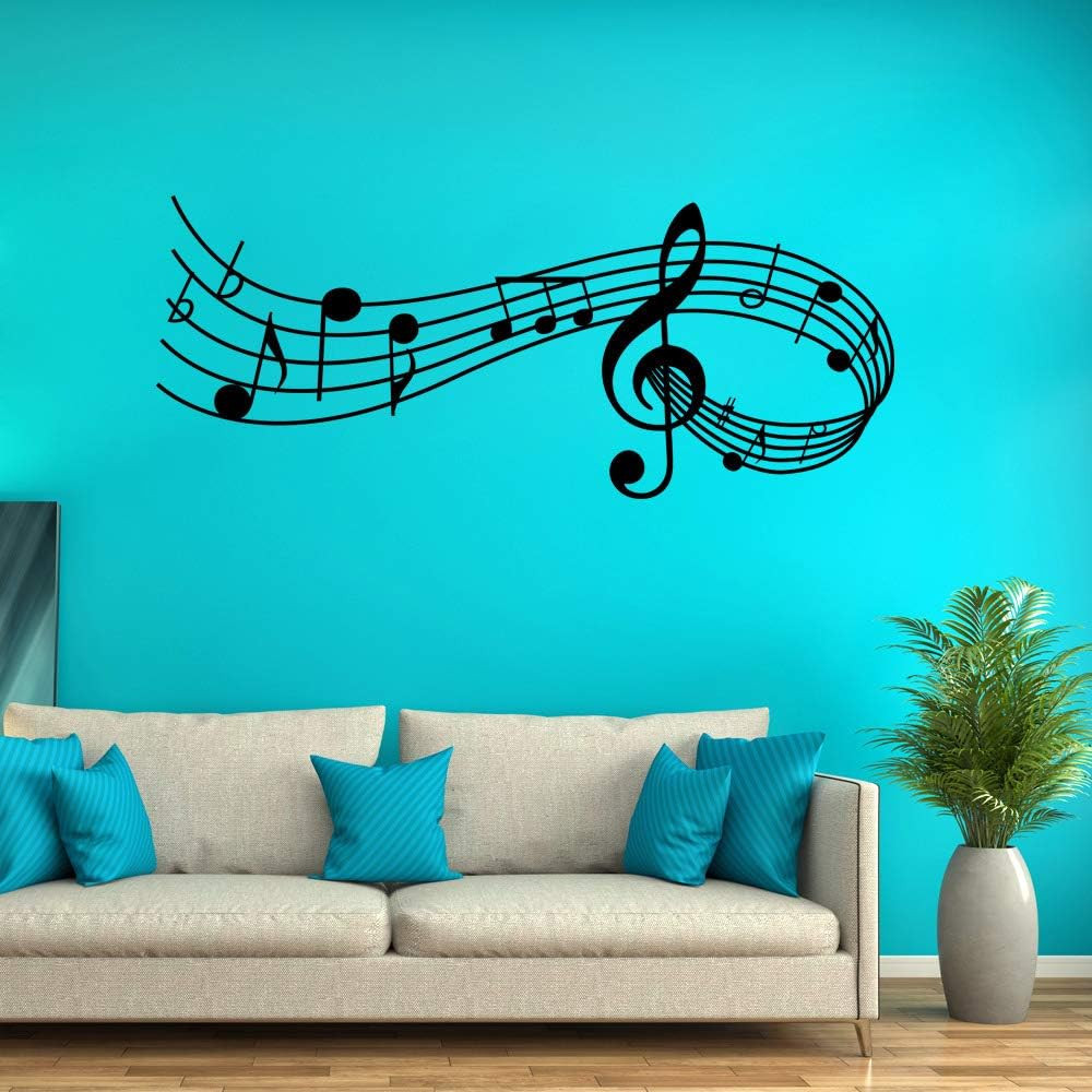 Music Notes Notation Band Wall Sticker Decal, Removable DIY Vinyl Art