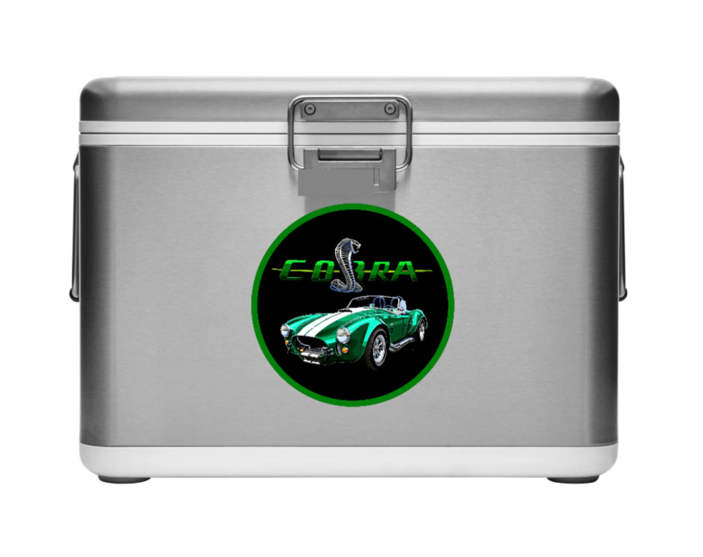 Car Classics “Cobra” – 4″ Handcrafted Vinyl Decal Cooler Vehicle Laptop Tumbler