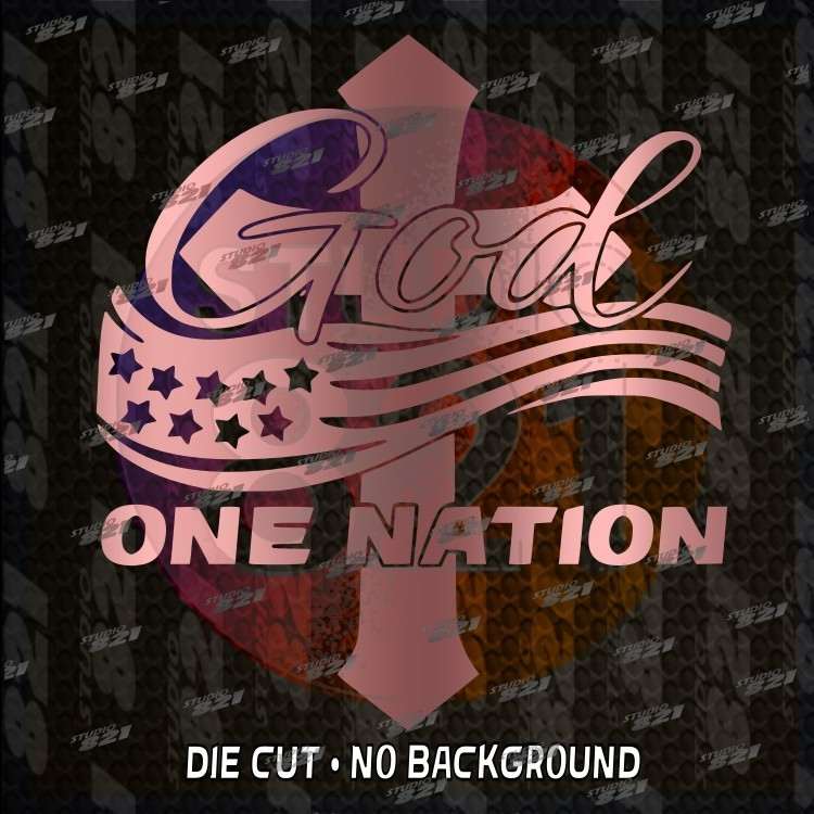 One Nation Under God vinyl decal- USA Rededication 250th Peace sticker decal New