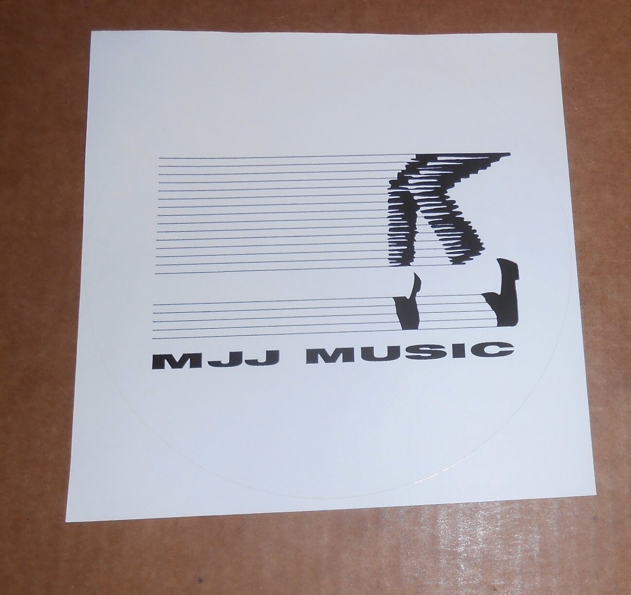 Michael Jackson MJJ Music Sticker (circle) 7″ LARGE RARE