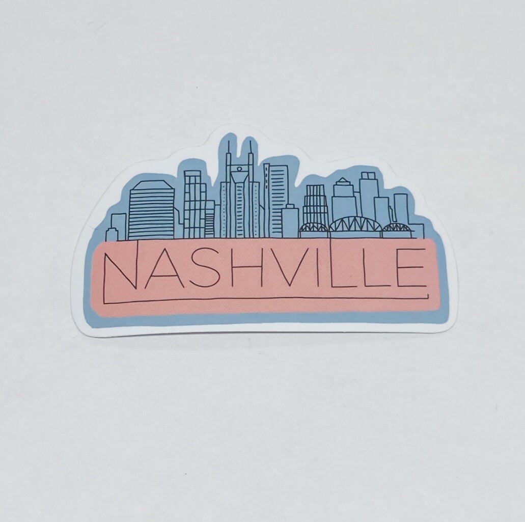 Nashville Tennessee Sticker City Buildings Travel Art Decal Vinyl Souvenir Tc6