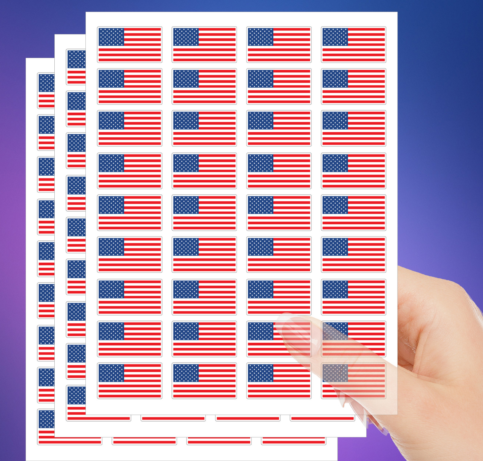 108 Pcs – American Flag Sticker – Mini USA Patriotic Decal – 1.5″ each