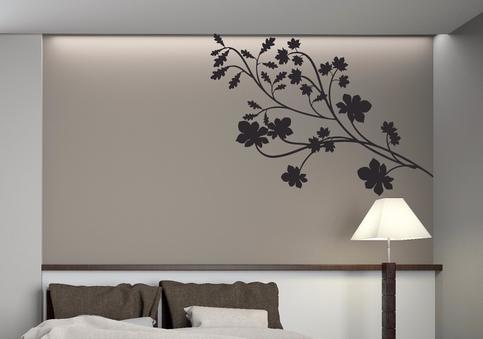 Vinyl Decal Floral Pattern Ornament Indoor Decoration Wall Sticker (n598)