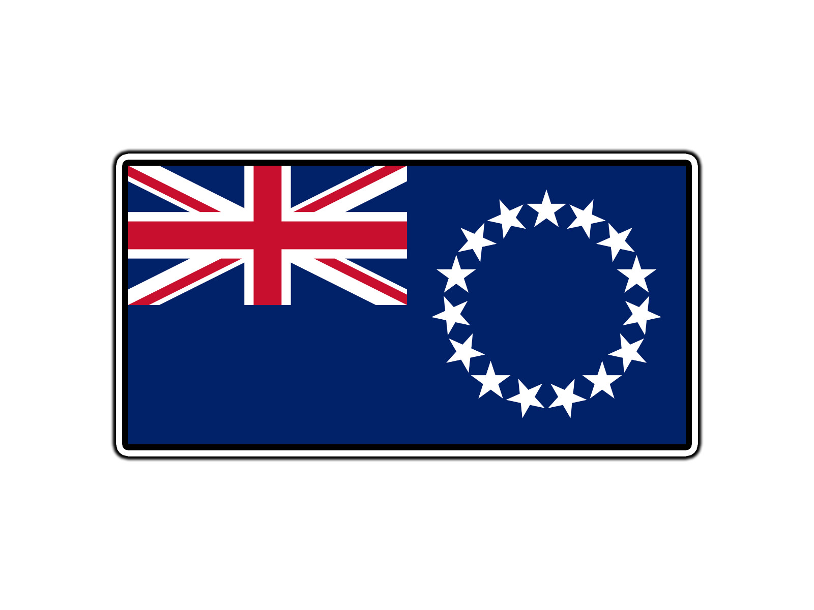 The Cook Islands Flag World Country Sticker Waterproof Vinyl Decal DieCut Laptop