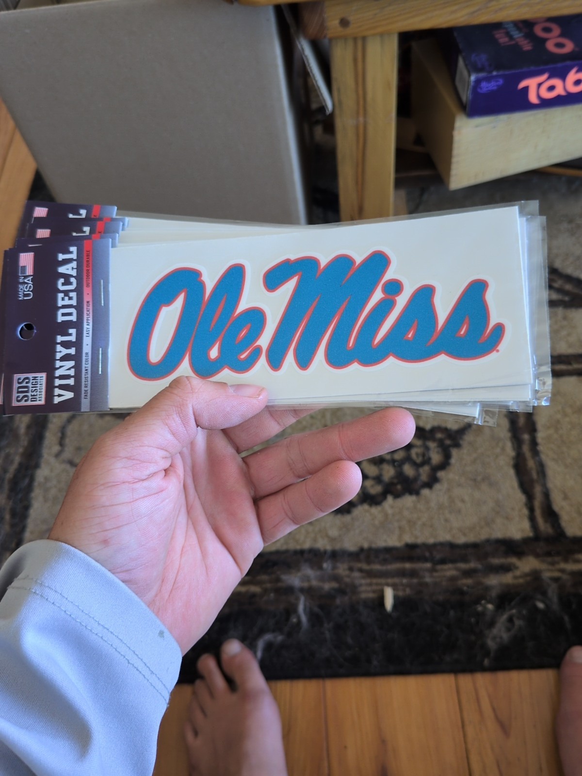 Ole Miss Rebels Mississippi 6″ Weather Proof Sticker – Die Cut Application