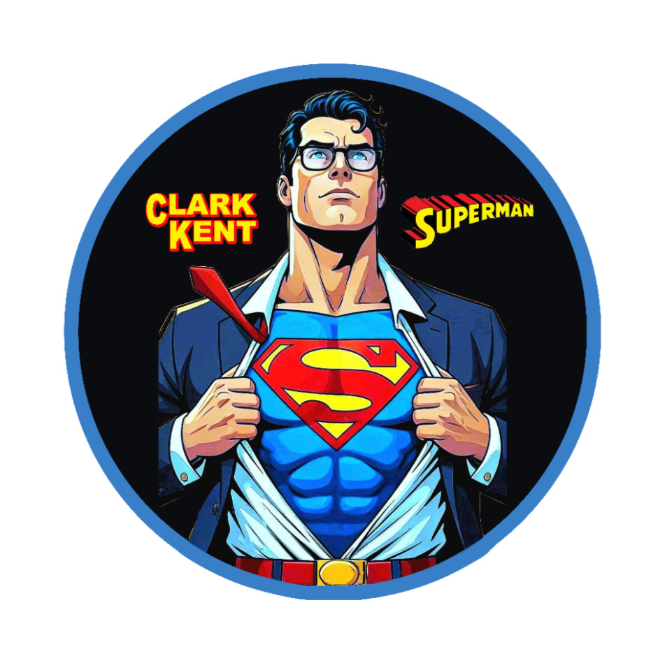 Superman (Clark Kent ) – 4″ Handmade Vinyl Decal Vehicle Cooler Laptop Decor 26