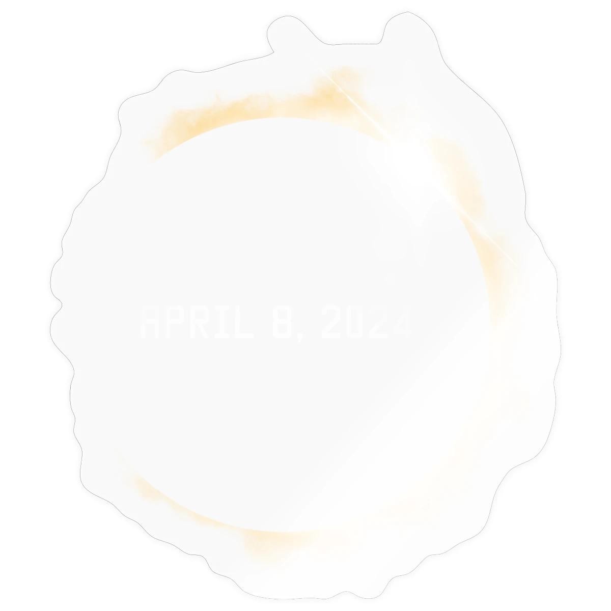 Total Solar Eclipse 2024 Sticker, max. 4 x 4″, 4 x 4″, transparent glossy
