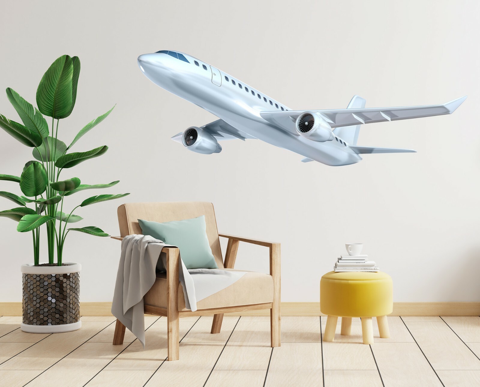 3D Airplane G317 Car Wallpaper Mural Poster Transport Wall Stickers Honey